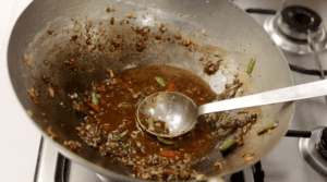 add water for making Manchurian