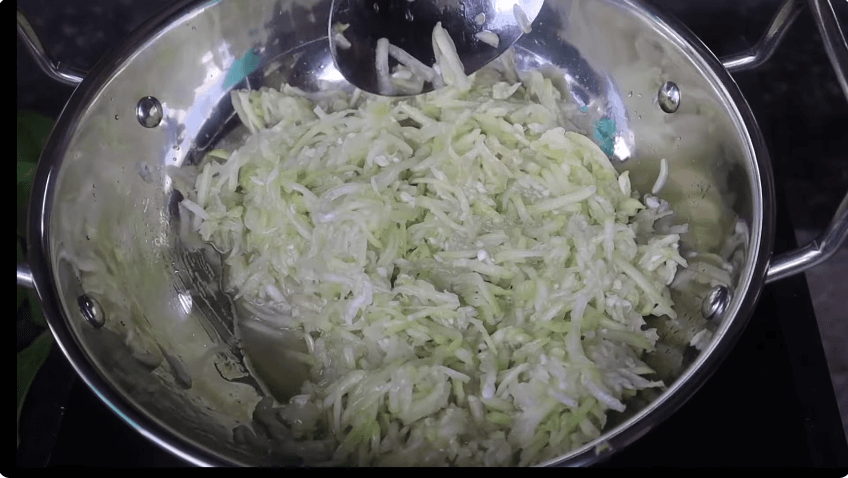 add rubbed bottle gourd