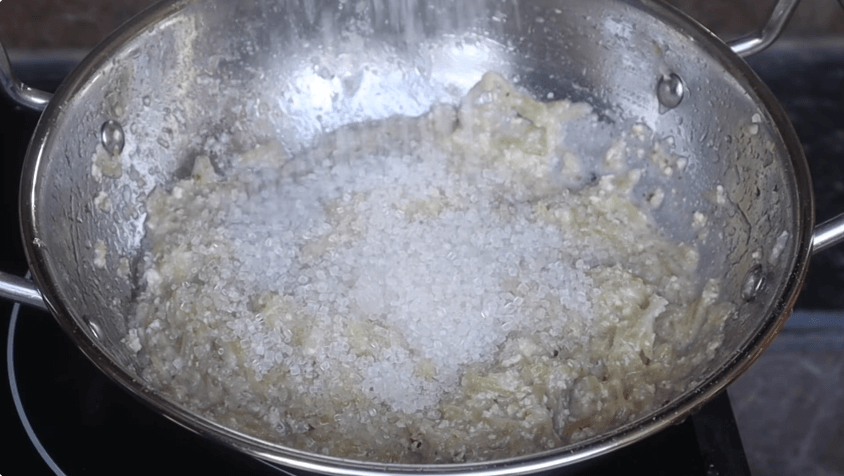 add sugar in bottle gourd mixture