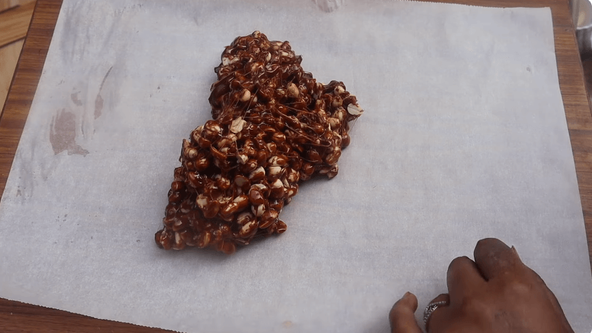 peanuts chikki using paper