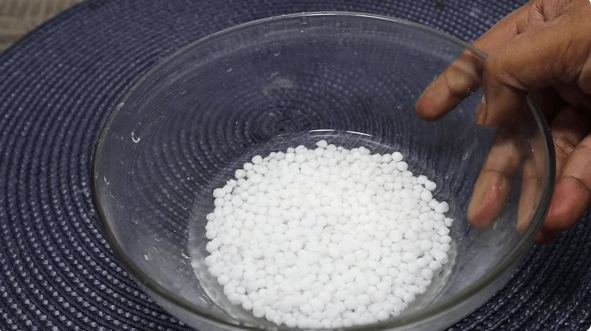 deep sabudana in water