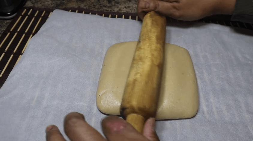 rolled by rolling pin
