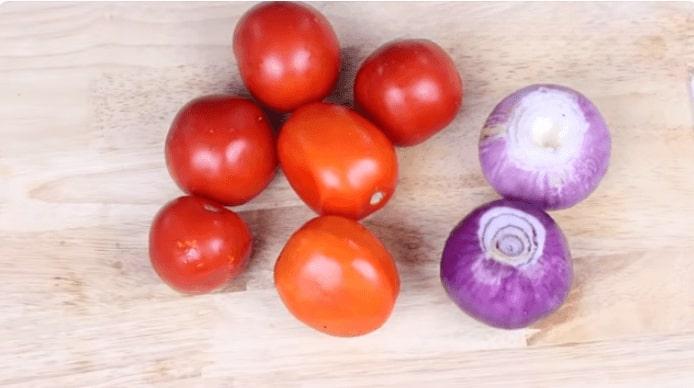 tomato and onion