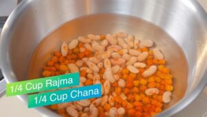 1/4th rajma and chana